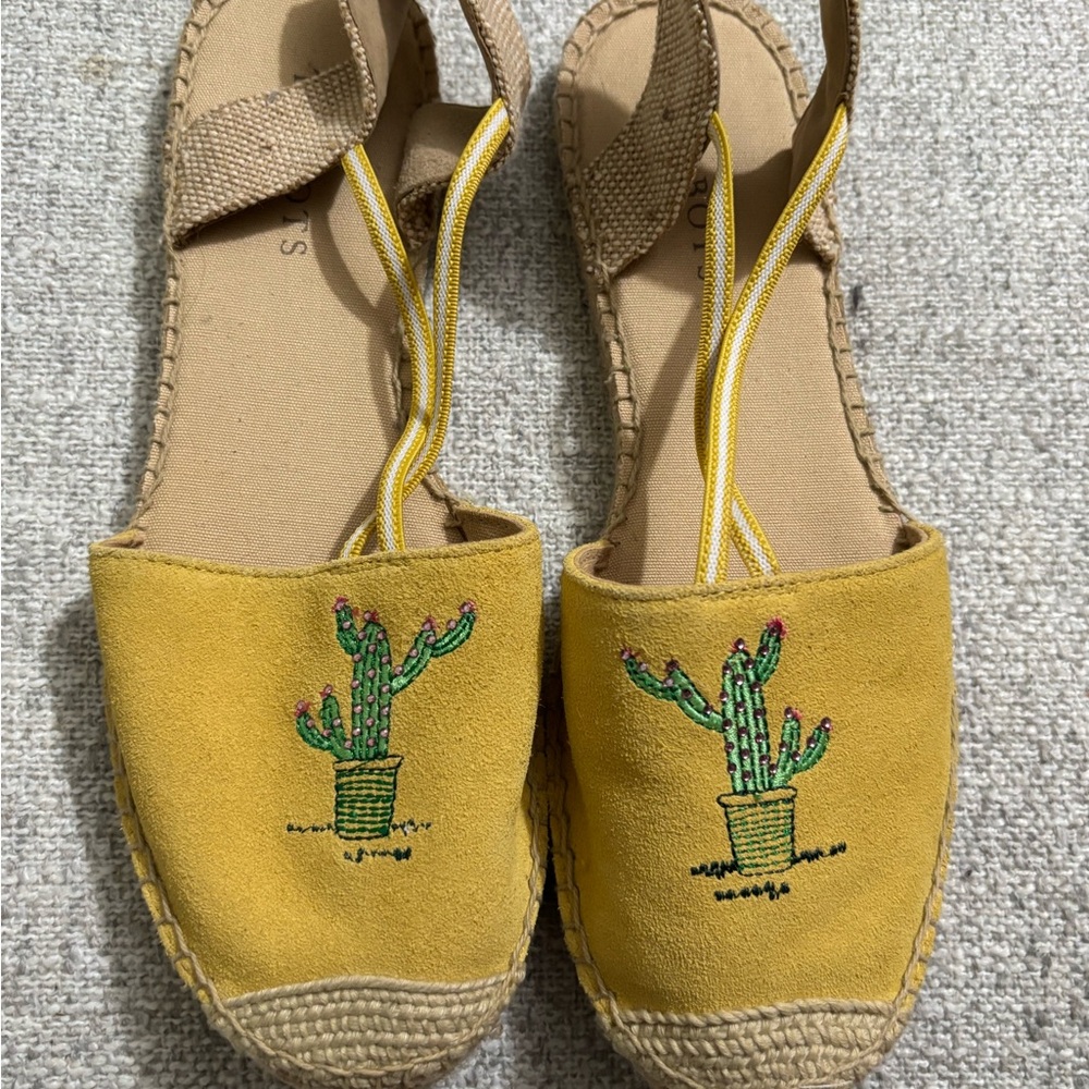 Talbots Yellow Espadrille Sandals